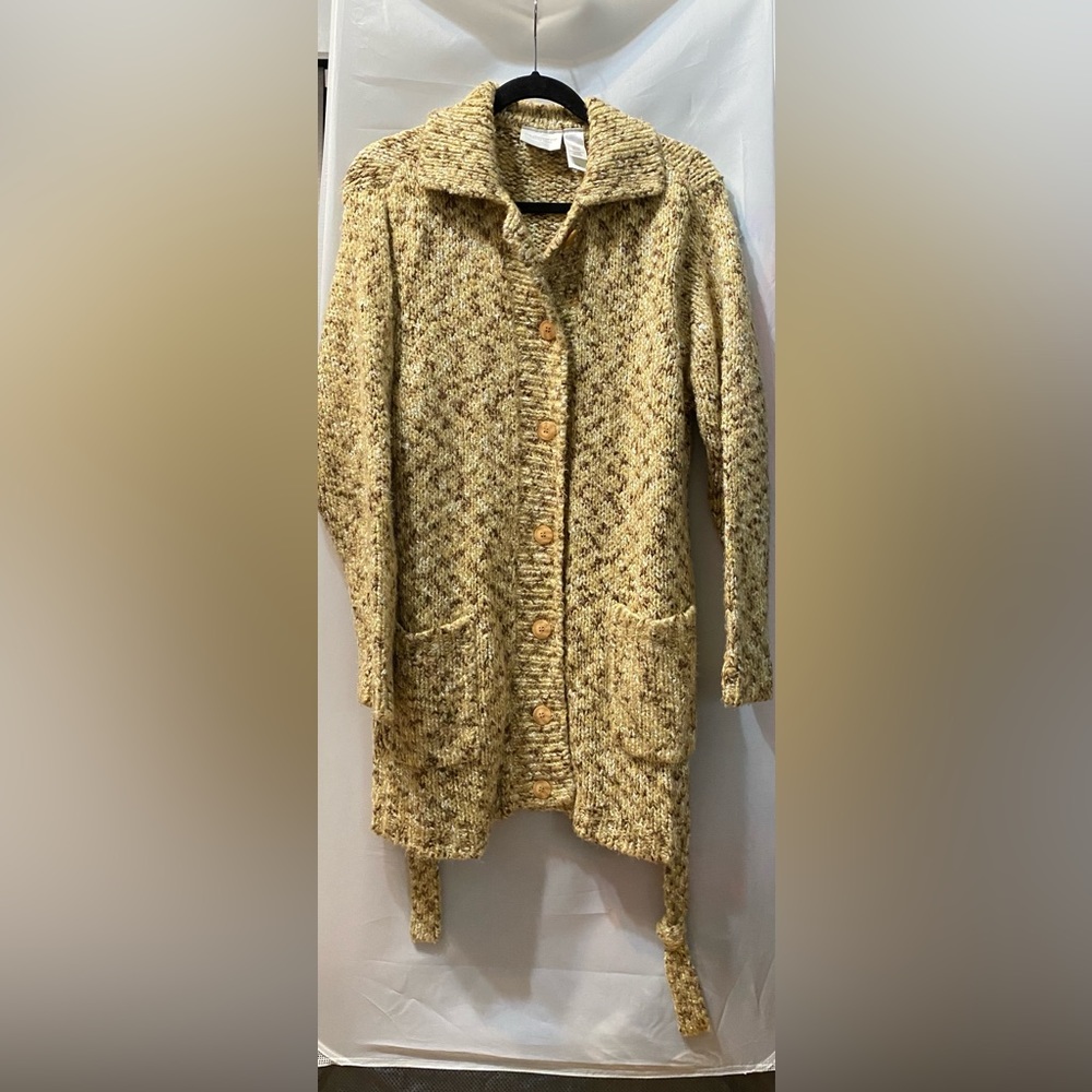 Liz Claiborne Marbled Knit Sweater Jacket Size L
